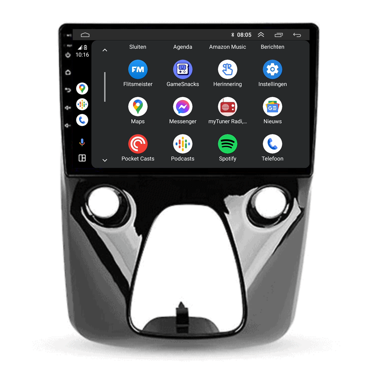 Citroën C1 CarPlay & Android Auto autoradio | 2015 t/m 2021 | Android 15 | Davilon | 10 inch | Volledig nieuw paneel-5