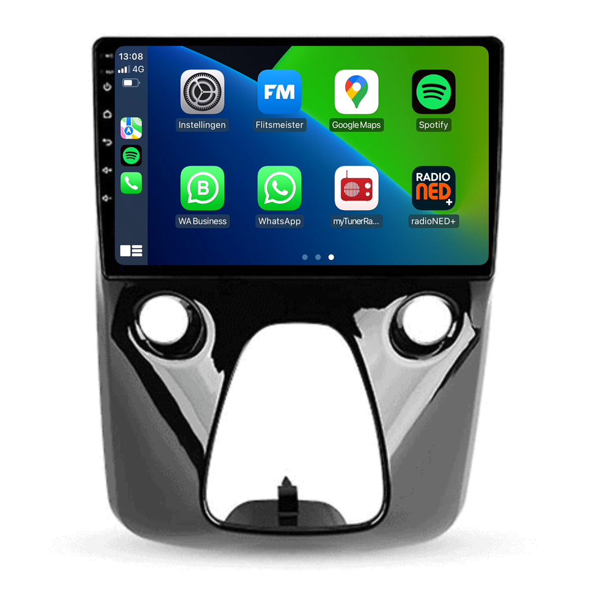Radio samochodowe z CarPlay i Android Auto do Peugeot 108 | 2014–2022 | Android 13 | Davilon | 10 cali | Całkowicie nowy panel