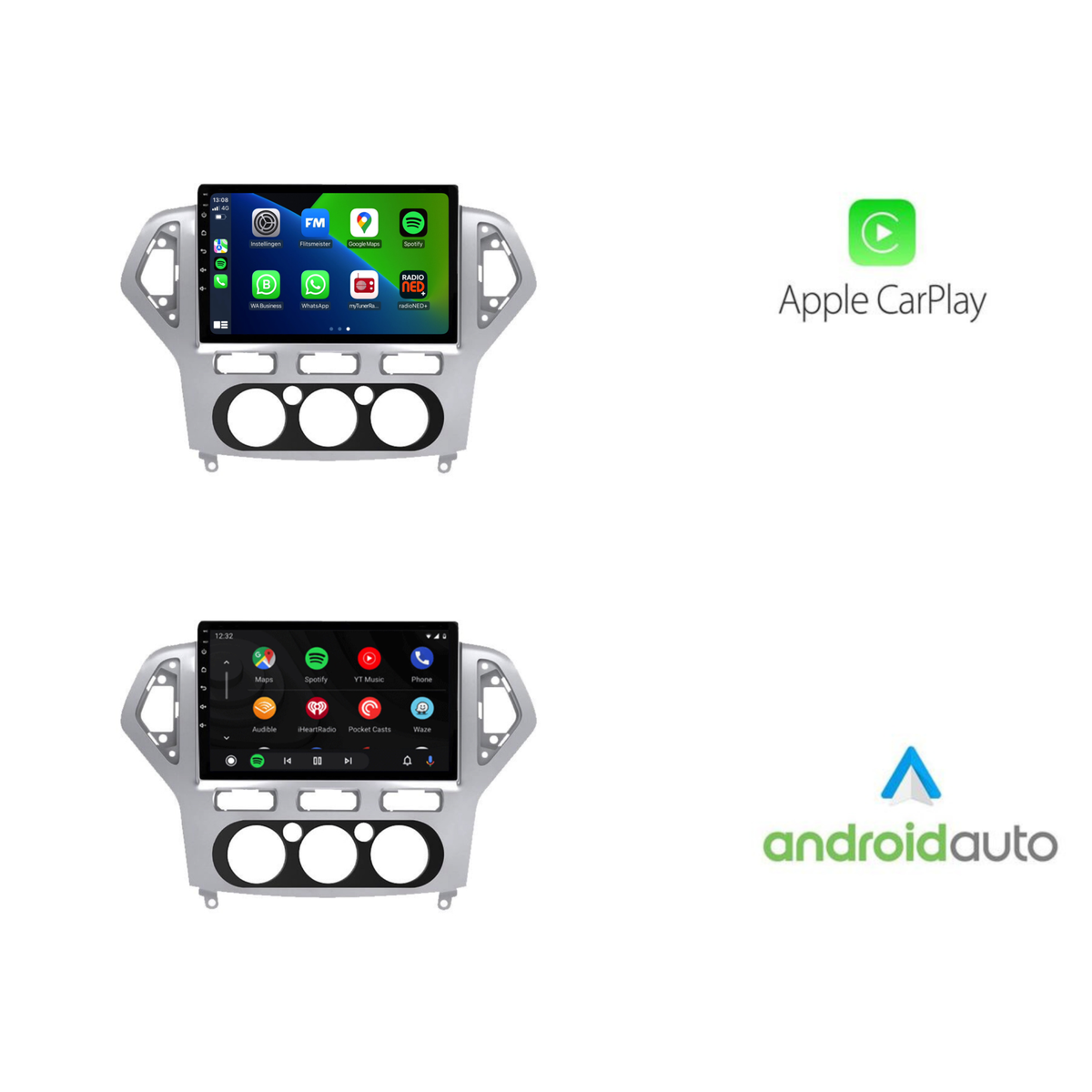Ford Mondeo CarPlay & Android Auto autoradio | 2007 t/m 2014 | Android 15 | Davilon | 10 inch-10