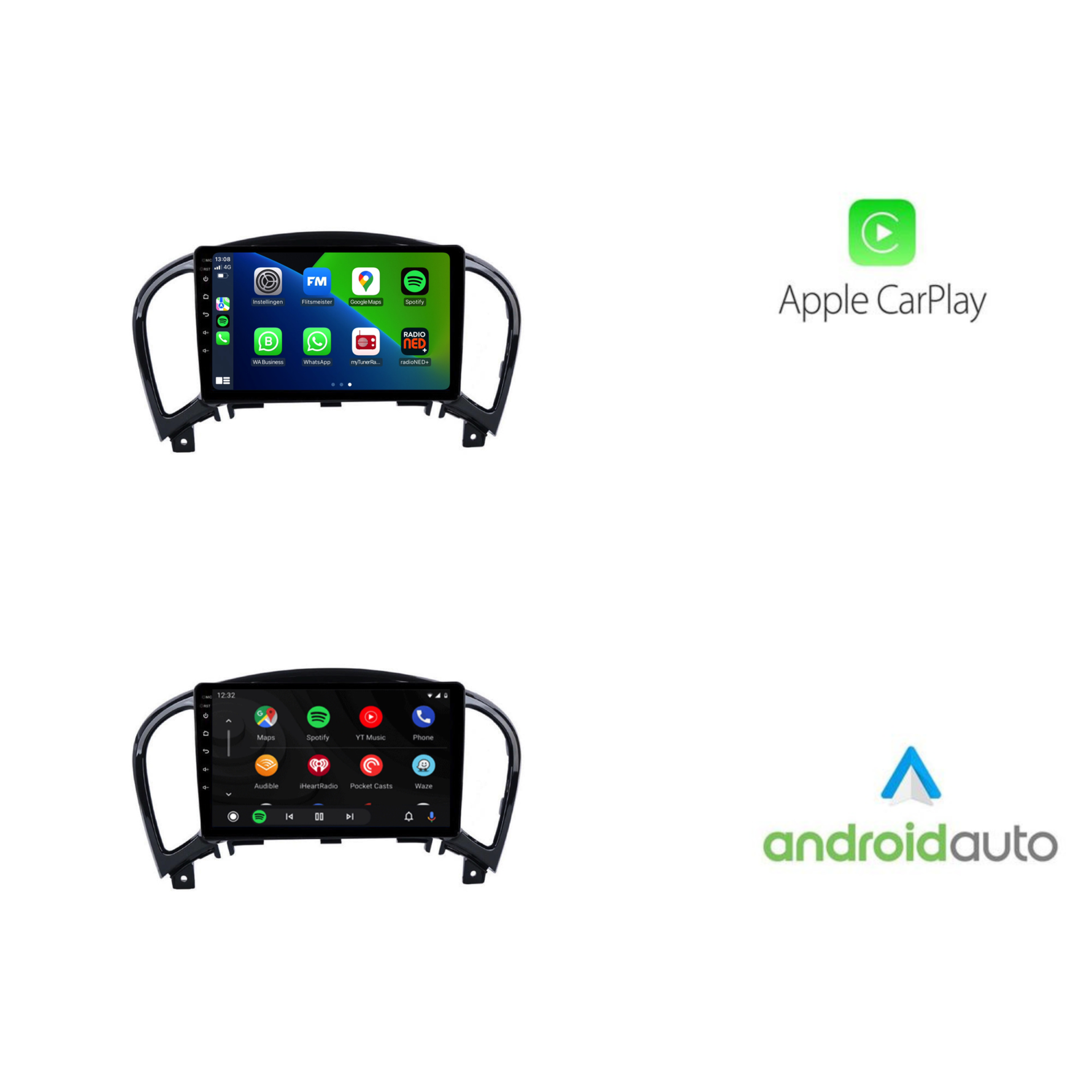 Nissan Juke | Android 13 | Autoradio | 2010 t/m 2019 | Carplay & Android Auto