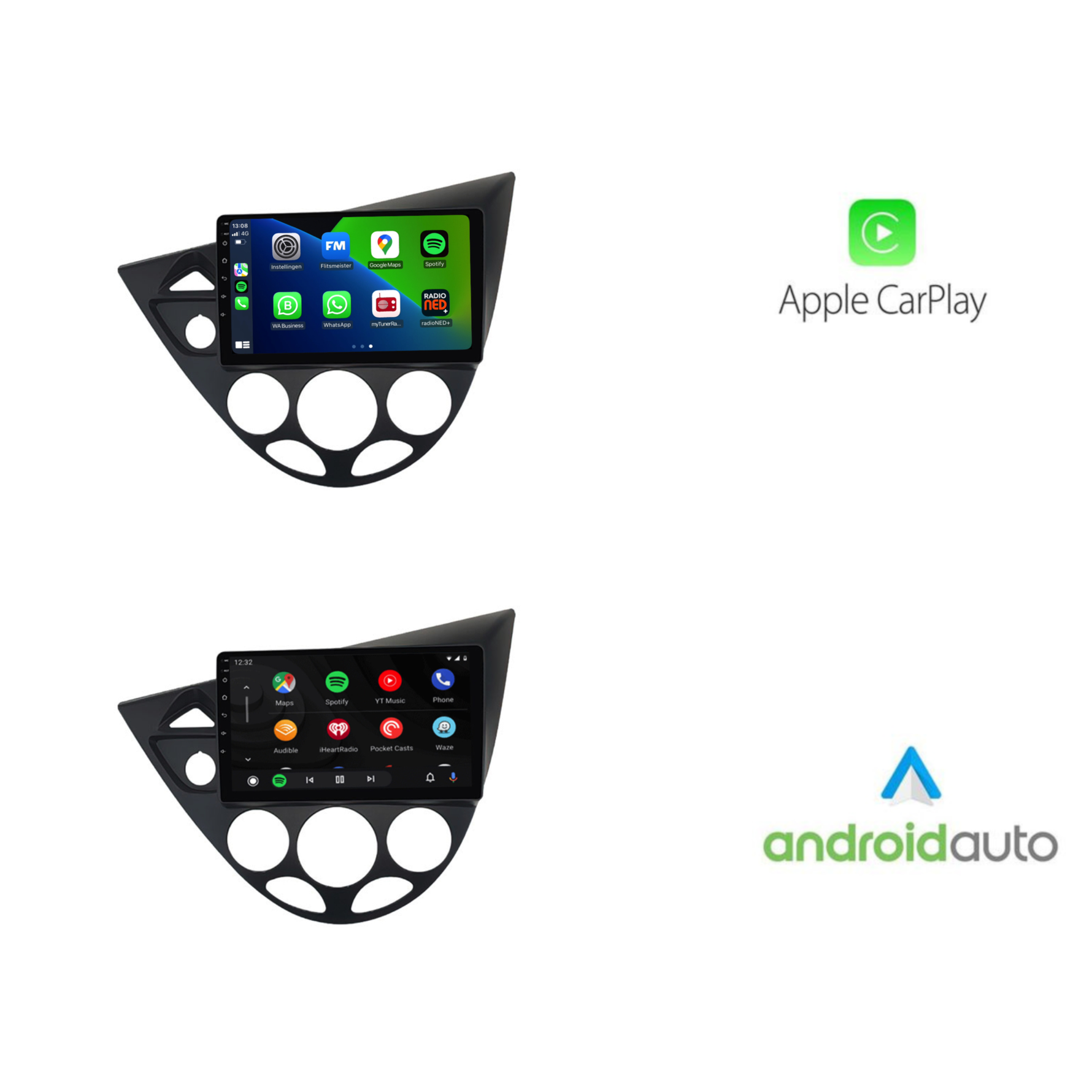 Ford Focus | Fiësta | Android 13 Autoradio | 1995 t/m 2004 | CarPlay