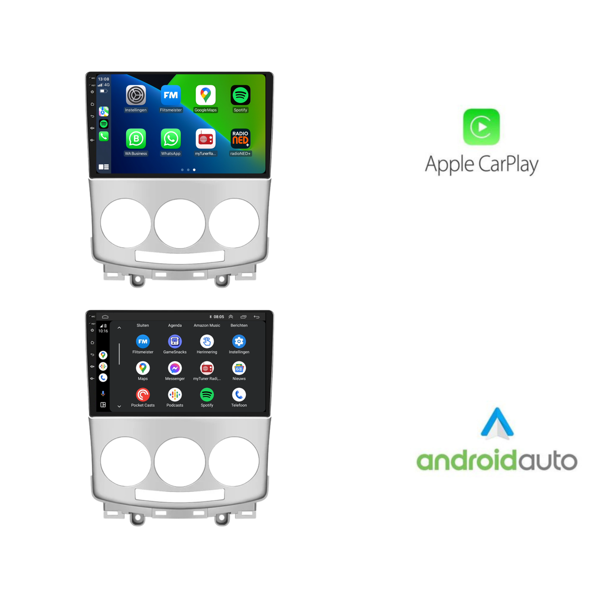 Mazda 5 | Android 13 | Autoradio | 2005 t/m 2010 | CarPlay & Android Auto-10