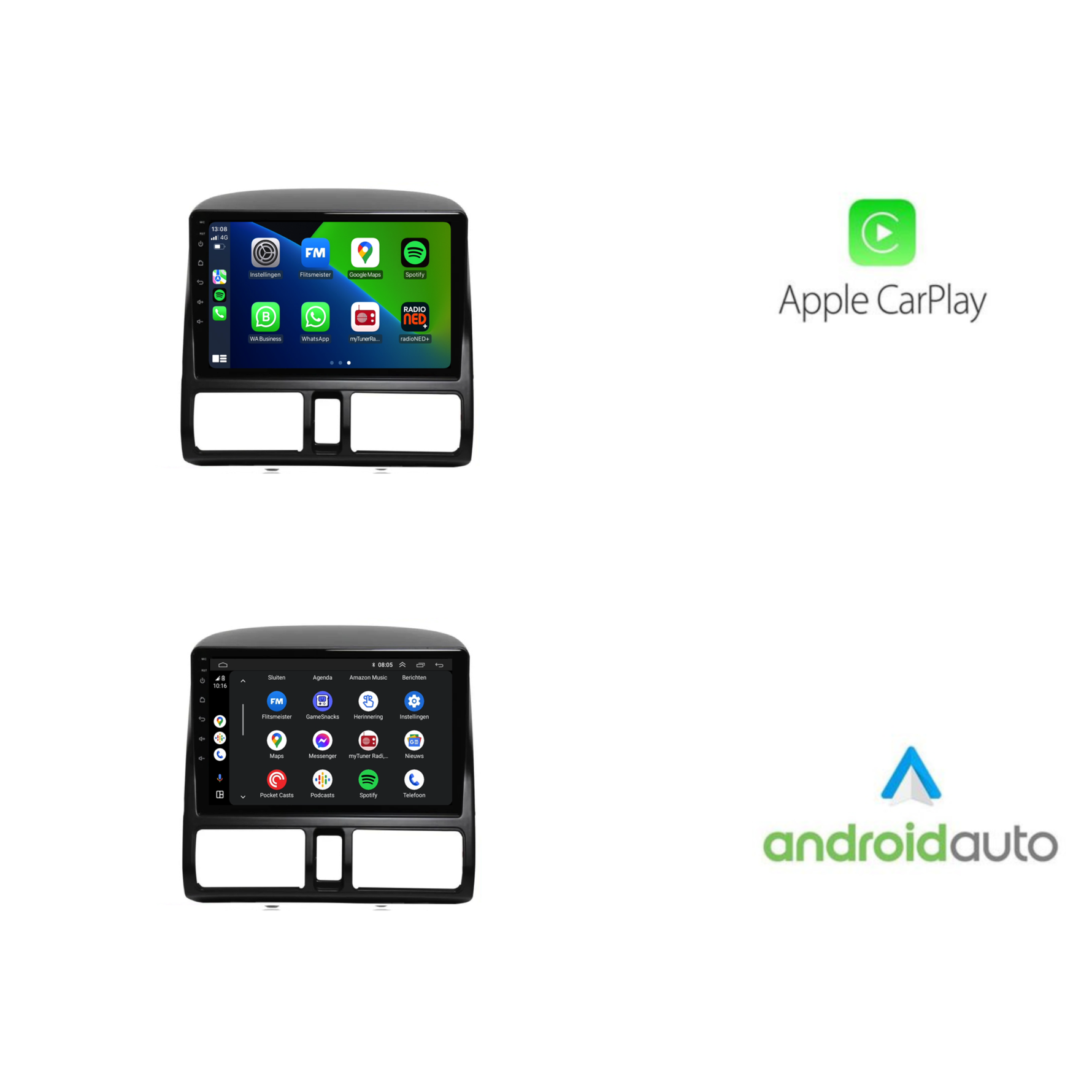 Honda CR-V | Android 13 | Autoradio | 2002 t/m 2006 | CarPlay & Android Auto