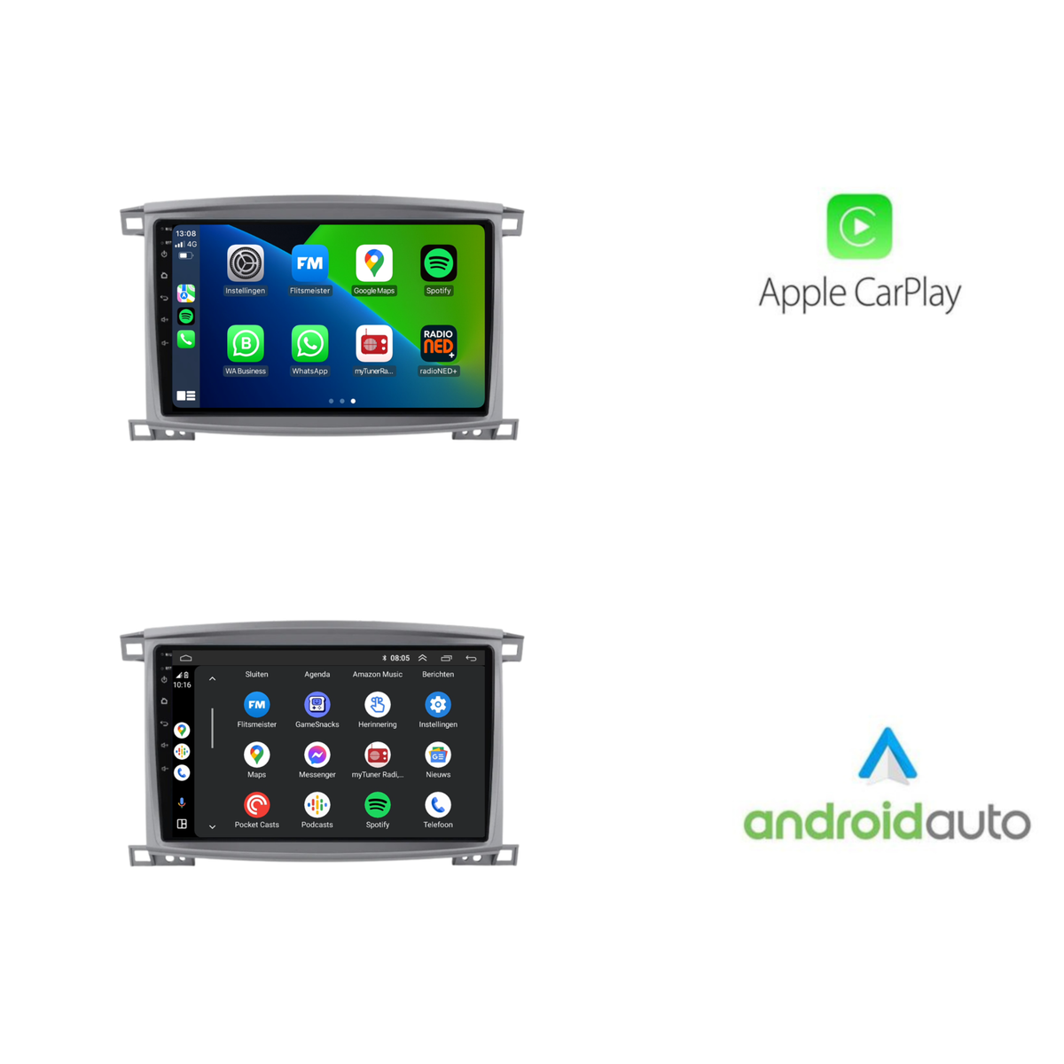 Toyota Land Cruiser LC100 | Android 13 | Autoradio | 2005 t/m 2007 | CarPlay & Android Auto-11