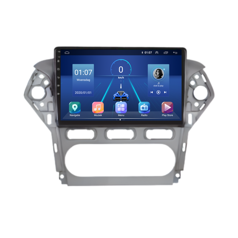 Ford Mondeo CarPlay & Android Auto autoradio | 2007 t/m 2014 | Android 15 | Davilon | Grijs | Voor handmatige airco-9