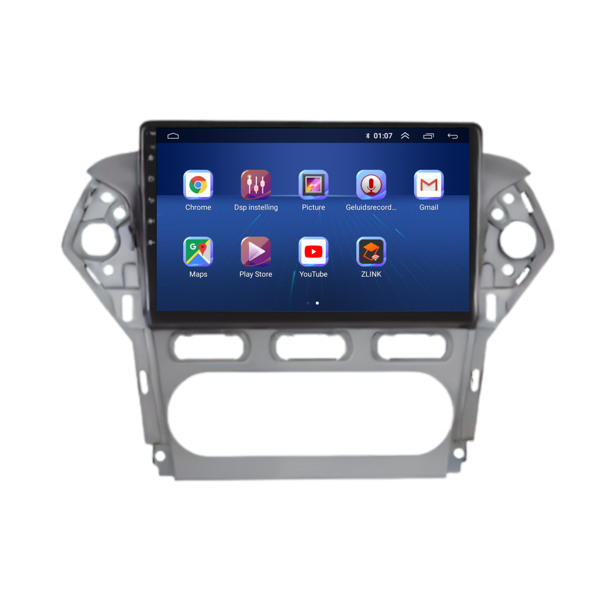 Ford Mondeo CarPlay & Android Auto autoradio | 2007 t/m 2014 | Android 15 | Davilon | Grijs | Voor handmatige airco-3