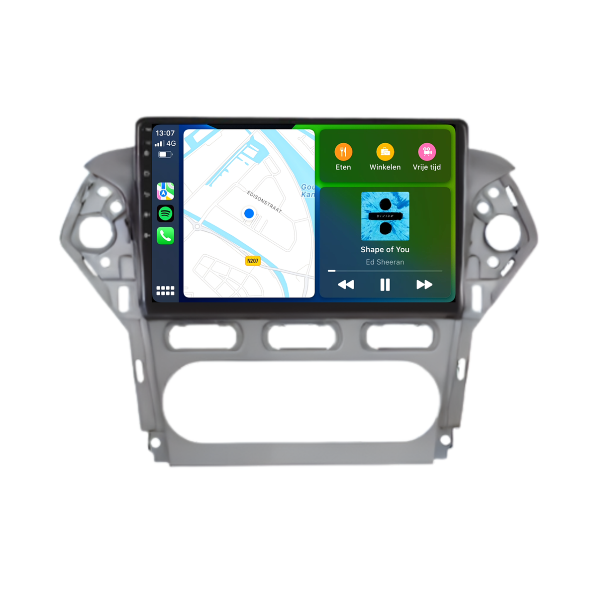 Ford Mondeo CarPlay & Android Auto autoradio | 2007 t/m 2014 | Android 15 | Davilon | Grijs | Voor handmatige airco-6