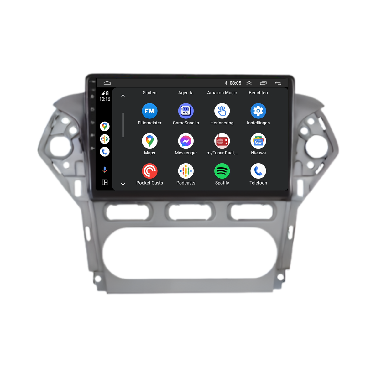 Autoradio CarPlay & Android Auto per Ford Mondeo | dal 2007 al 2014 | Android 13 | Davilon | Grigio | Per climatizzatore manuale