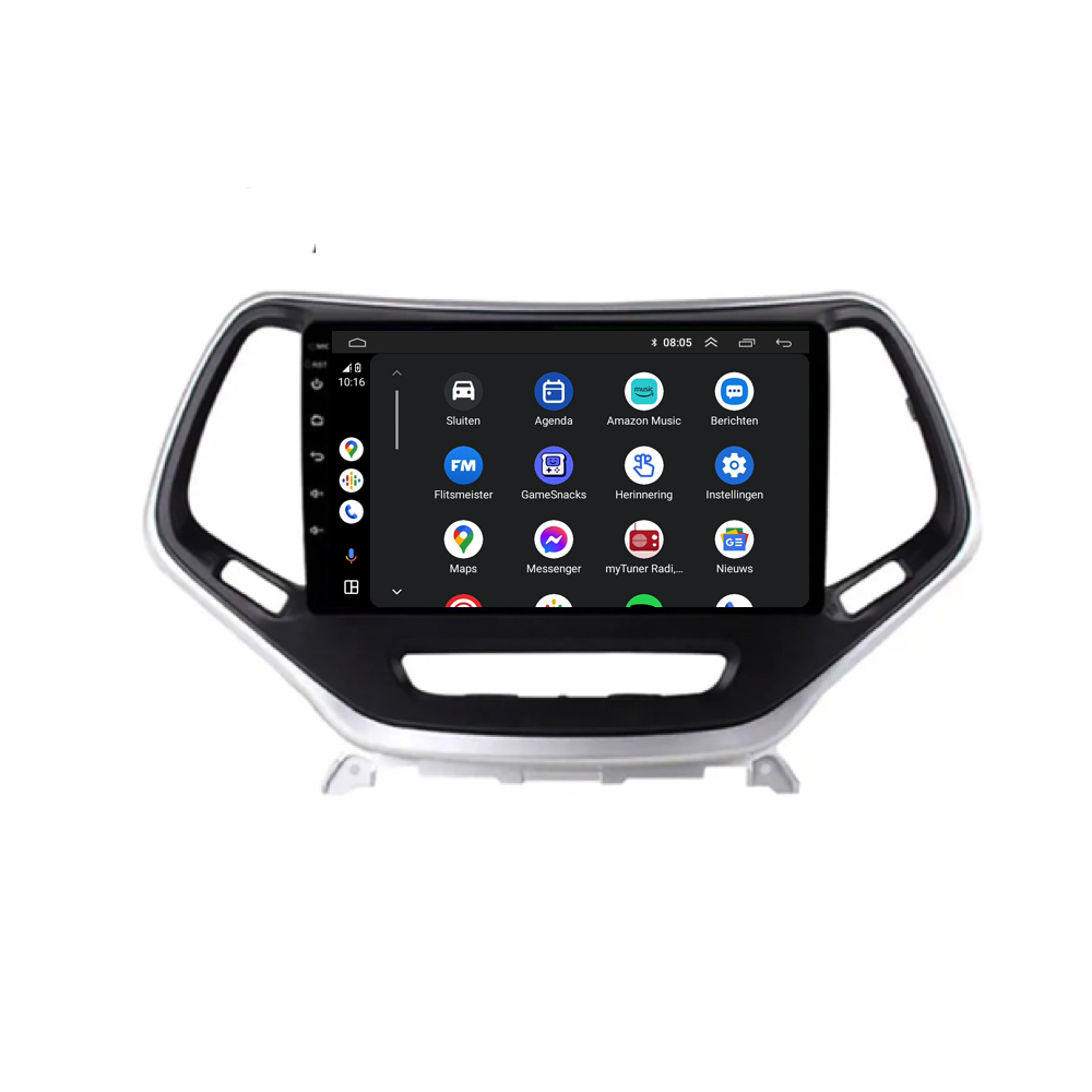 Jeep Cherokee CarPlay & Android Auto autoradio | 2014 t/m 2018 | Android 15 | Davilon-6