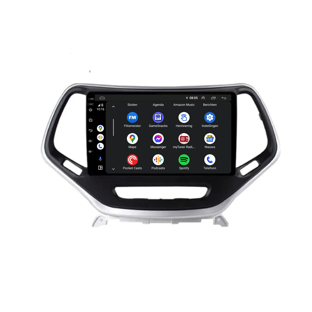 Jeep Cherokee CarPlay & Android Auto autoradio | 2014 t/m 2018 | Android 15 | Davilon-7
