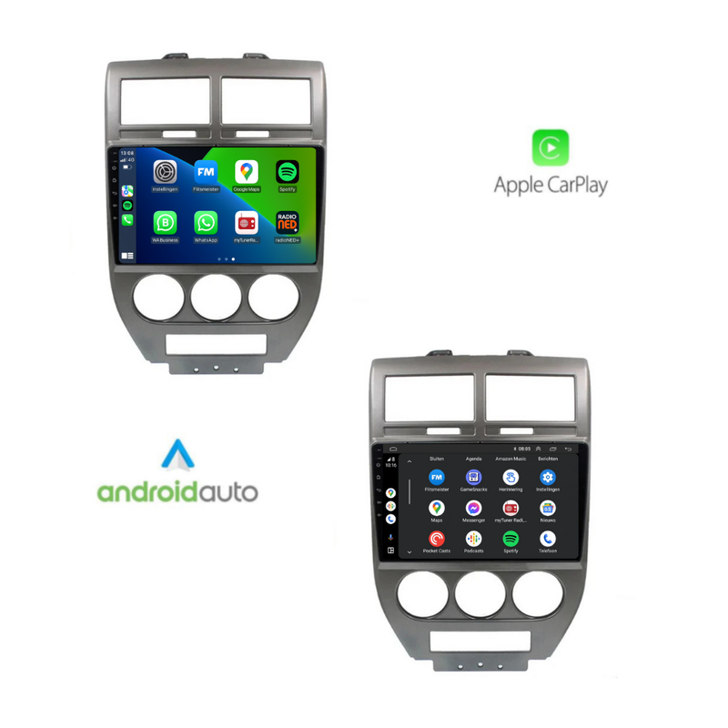 Jeep Compass CarPlay & Android Auto autoradio | 2007 t/m 2009 | Android 15 | Davilon-3