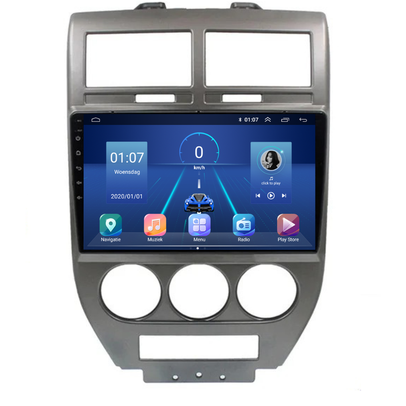 Jeep Compass CarPlay & Android Auto autoradio | 2007 t/m 2009 | Android 15 | Davilon-10