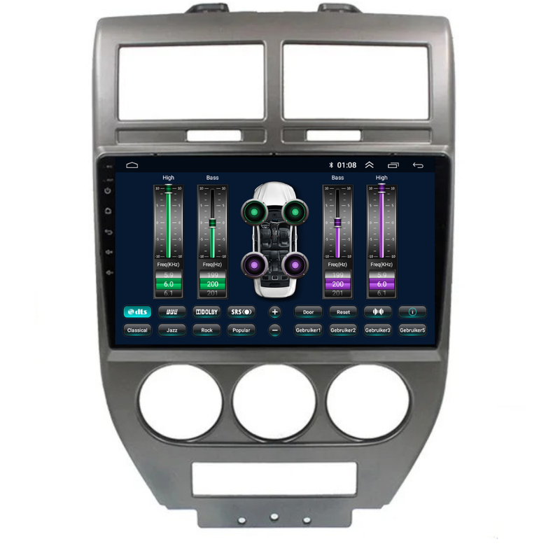 Jeep Compass CarPlay & Android Auto autoradio | 2007 t/m 2009 | Android 15 | Davilon-5