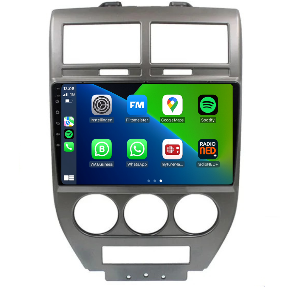 Jeep Compass CarPlay & Android Auto Autoradio | 2007 bis 2009 | Android 13 | Davilon
