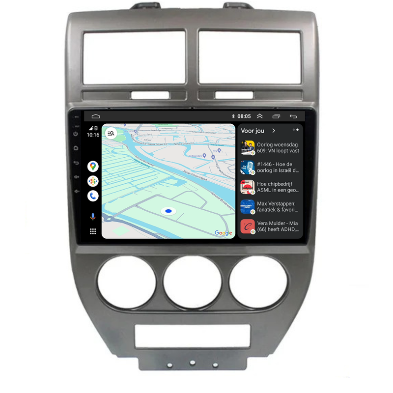 Jeep Compass CarPlay & Android Auto autoradio | 2007 t/m 2009 | Android 15 | Davilon-8