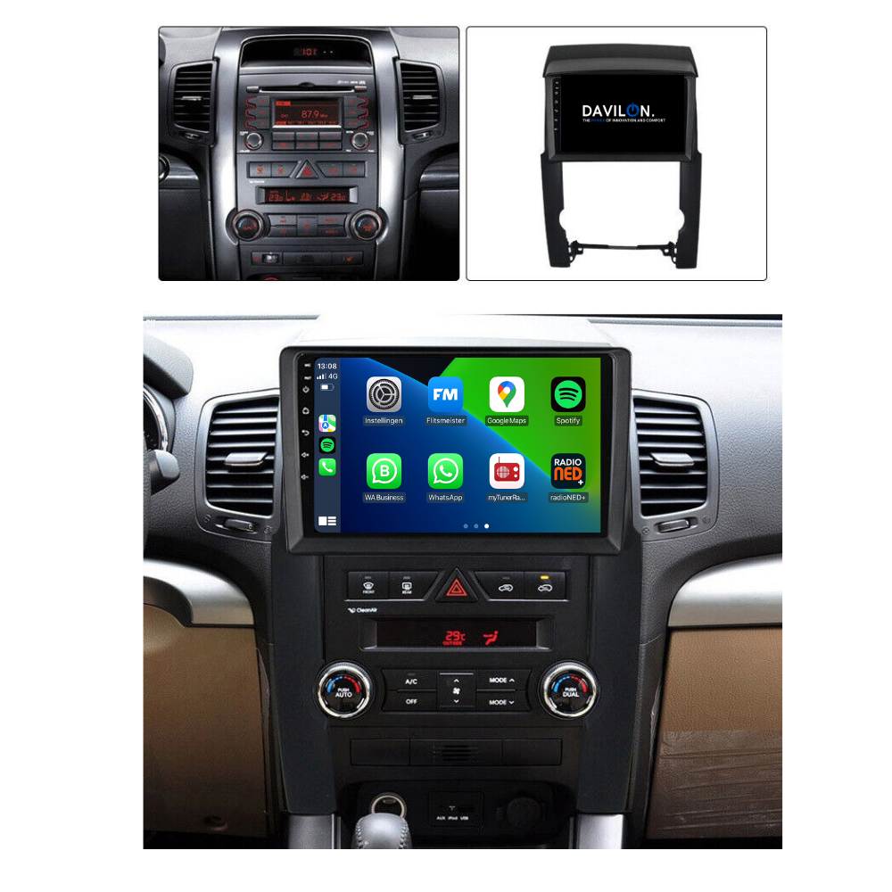 Kia Sorento CarPlay & Android Auto autoradio | 2010 t/m 2012 | Android 15 | Davilon-3