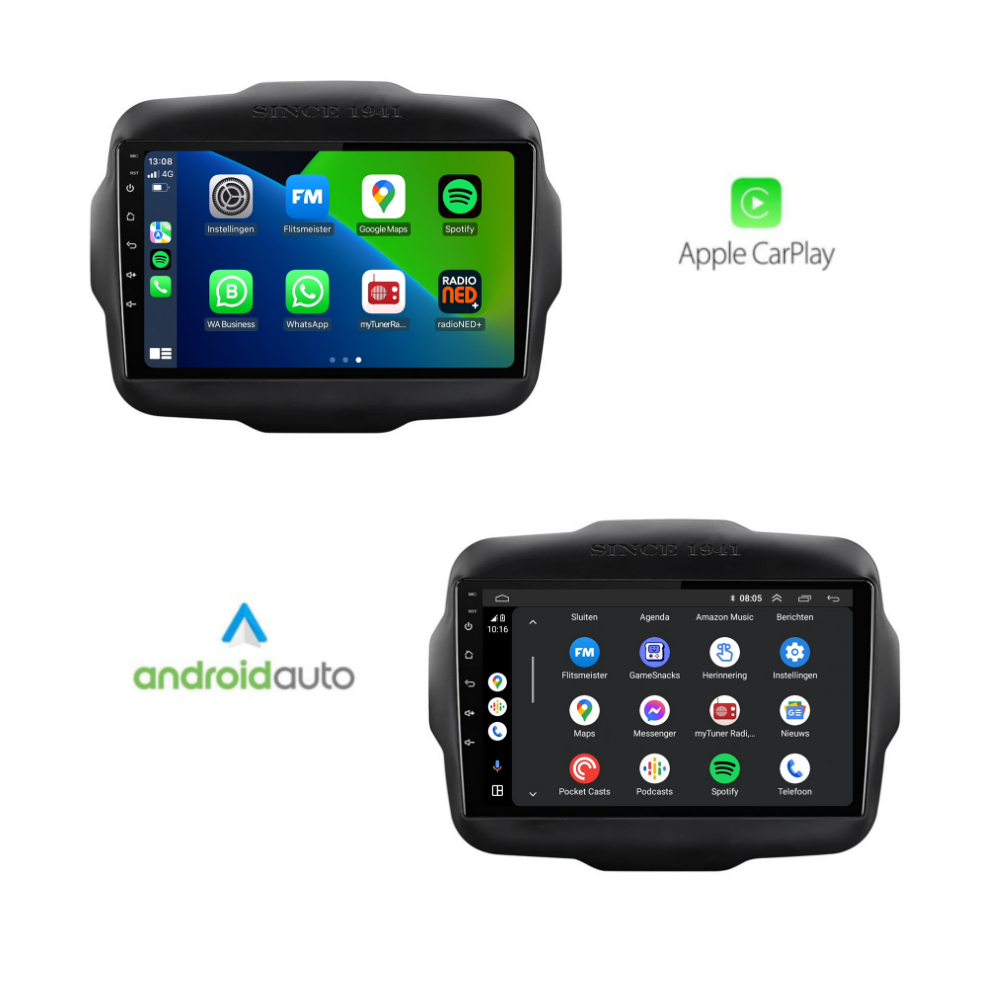 Jeep Renegade | Android 13 | Autoradio | 2014 t/m 2023 | Carplay & Android Auto-3