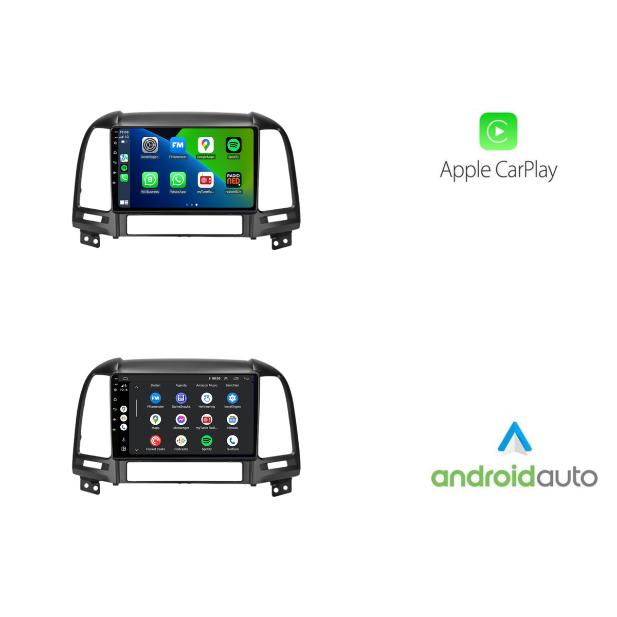 Hyundai Santa Fe | Android 13 | Autoradio | 2006 t/m 2011 | Carplay & Android Auto-10