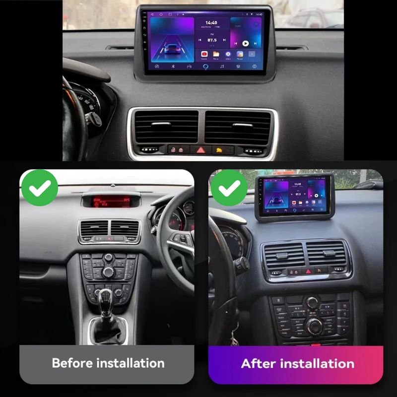 Opel Meriva CarPlay & Android Auto autoradio | 2010 t/m 2017 | Android 15 | Davilon-2