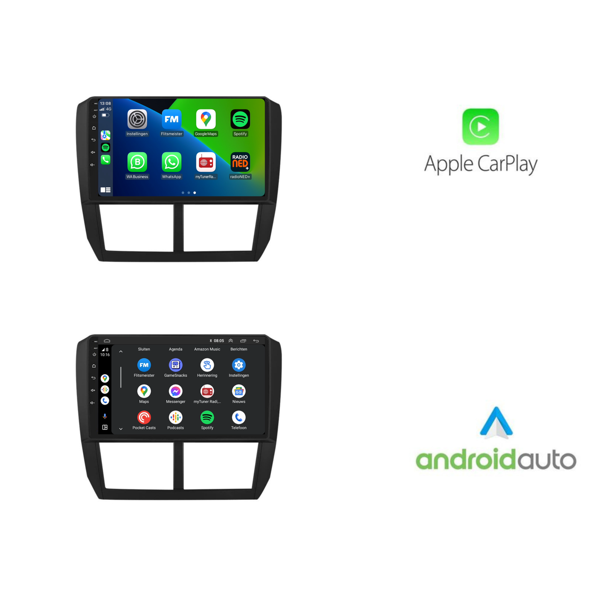Subaru Forester | Android 13 | Autoradio | 2008 t/m 2012 | Carplay & Android Auto-3