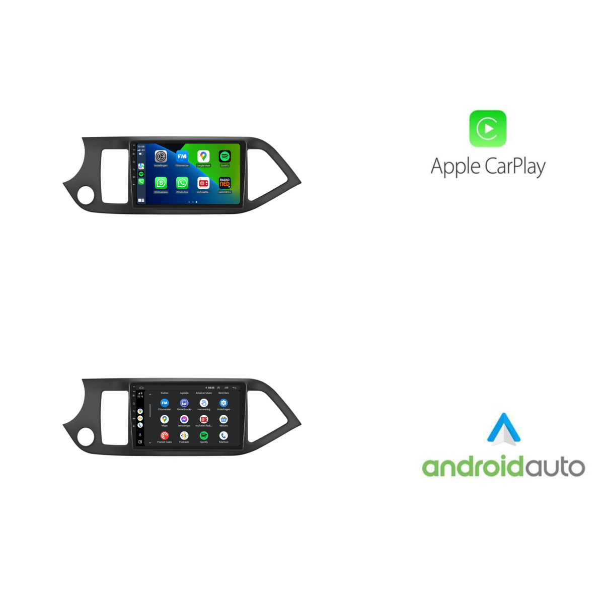 Kia Picanto Android 13 autoradio CarPlay Android Auto 2011-2016-3