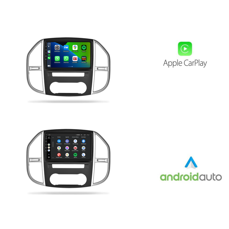 Mercedes Vito CarPlay & Android Auto autoradio | 2015 t/m 2024 | Android 15 | Davilon-9