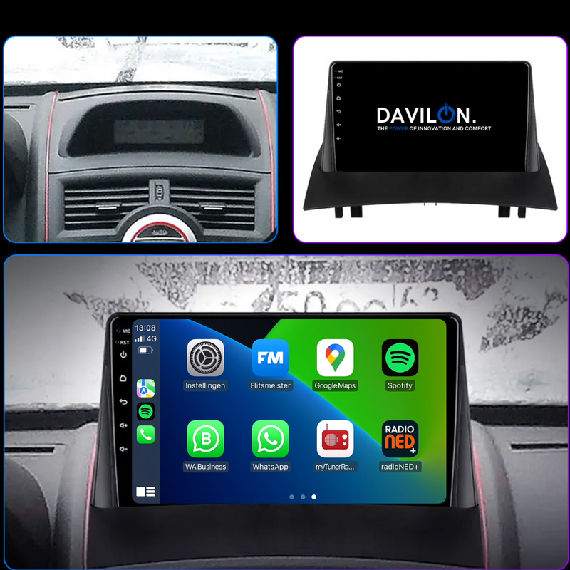 Renault Megane 2 | Android 13 | Autoradio | 2003 t/m 2008 | CarPlay & Android Auto-4