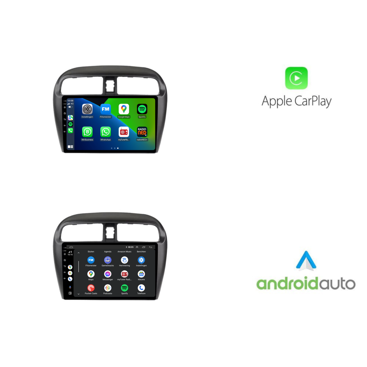 Mitsubishi Space Star | Android 13 | Autoradio | 2013 t/m 2024 | Carplay & Android Auto-3