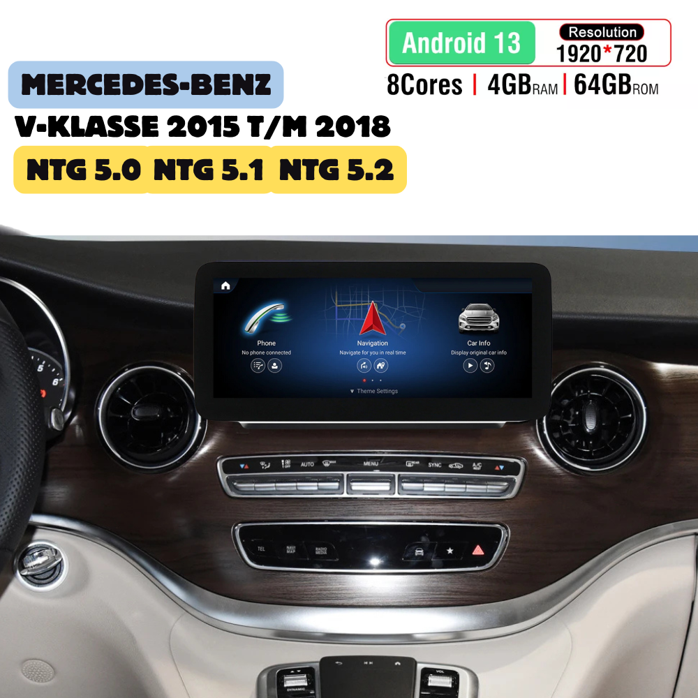 Mercedes V-Klasse CarPlay Autoradio 2015 t/m 2018 | Android Auto | NTG 5.0-1