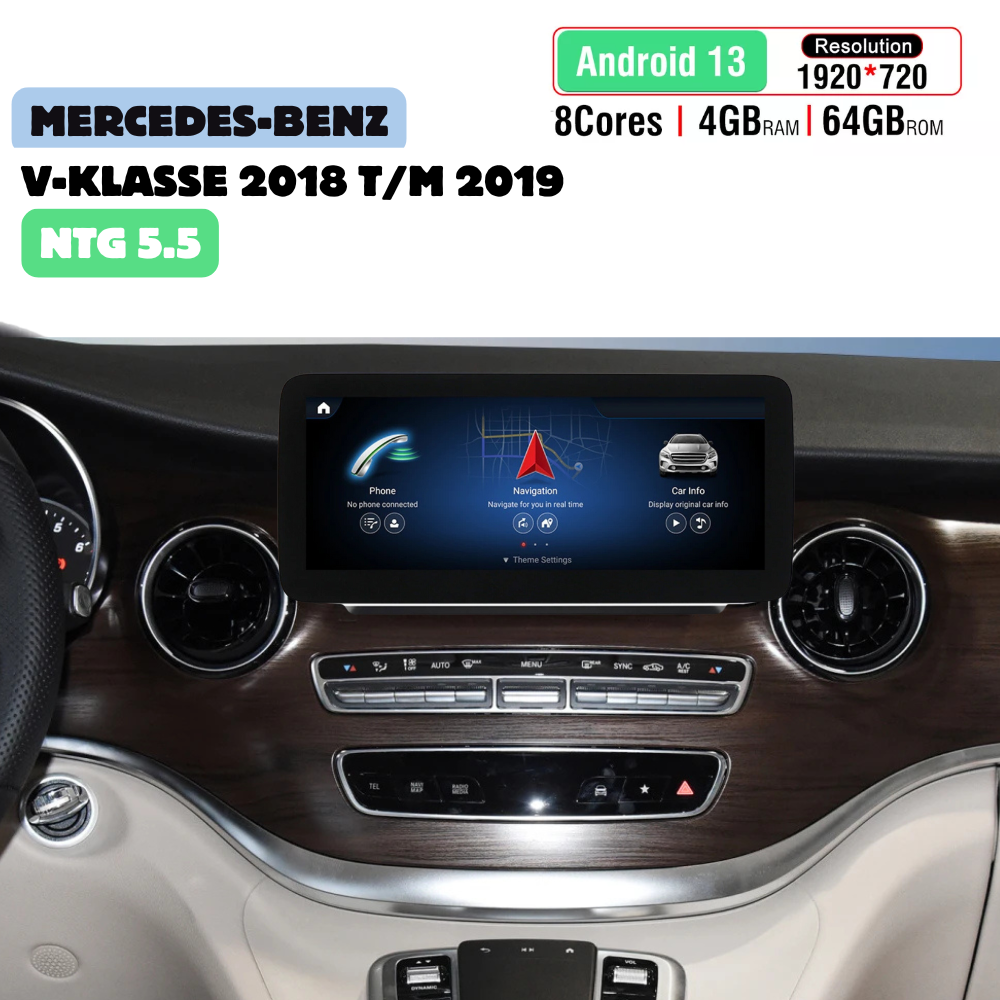 Mercedes V-Klasse CarPlay 2018 bis 2019 | Android Auto | NTG 5.5
