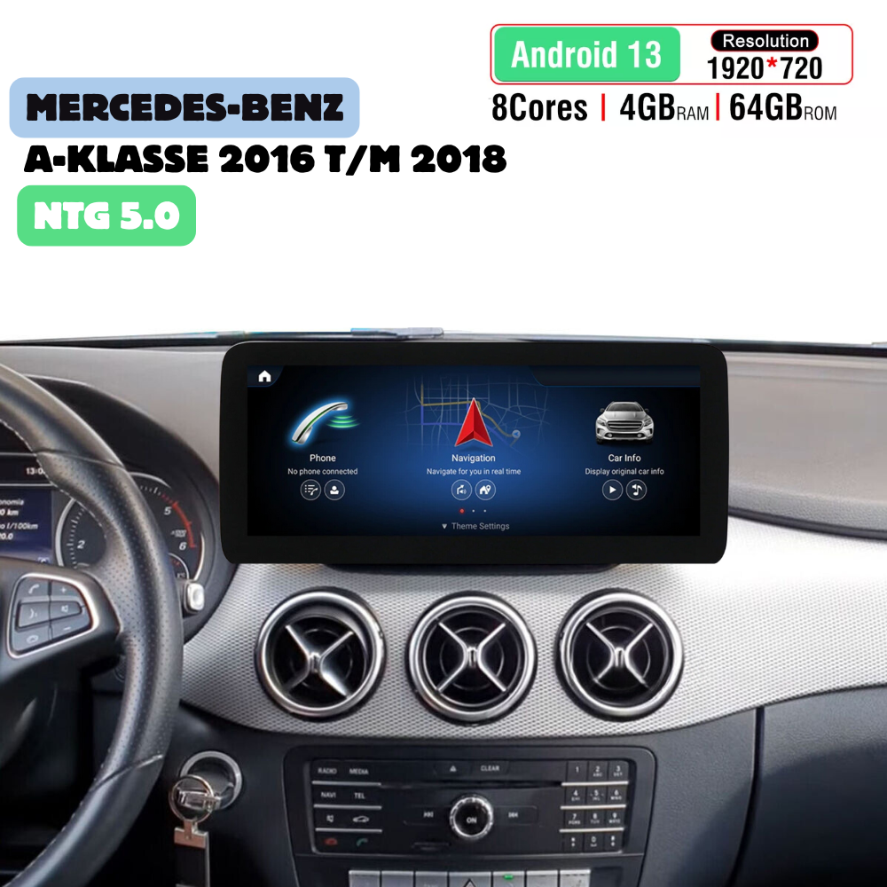 Mercedes A-Klasse W176 NTG 5.0 CarPlay Android Auto 2015-2017