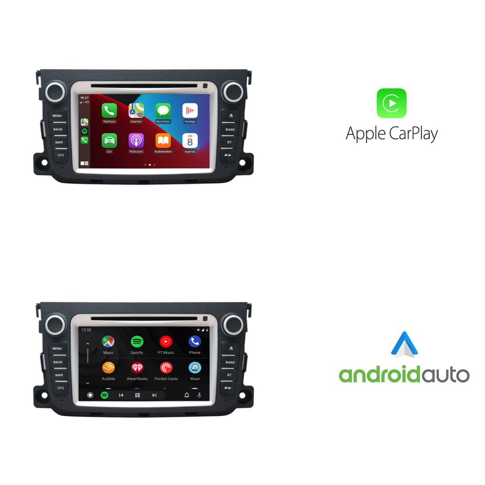 Smart Fortwo | CarPlay & Android Auto | autoradio | 2011 t/m 2015 | Android 10 | 2+32GB-7