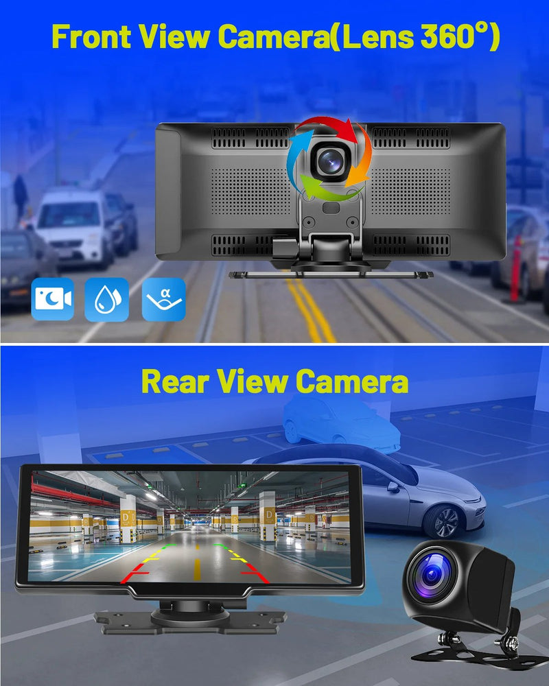 Apple CarPlay 10 inch scherm met dashcam en achteruitrijcamera-6