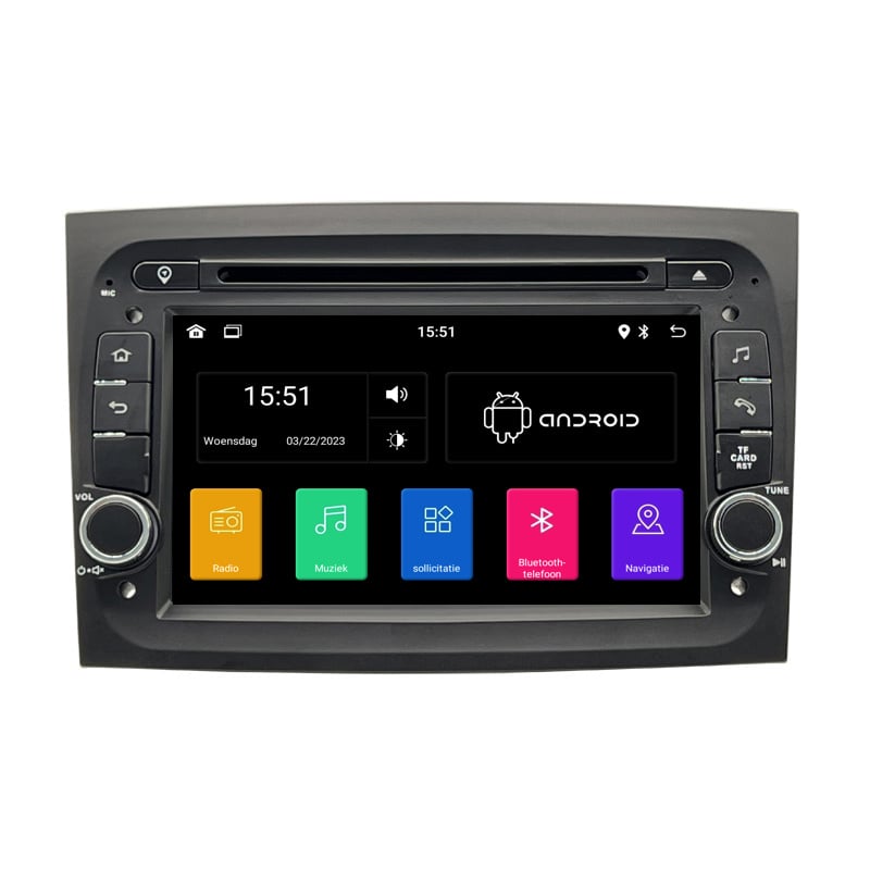 Fiat Doblo | CarPlay & Android Auto | autoradio | 2015 t/m 2019 | Android 13 | 4+64GB-4