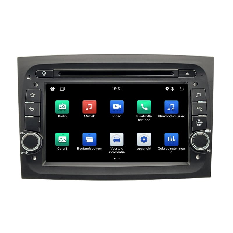 Fiat Doblo | CarPlay & Android Auto | autoradio | 2015 t/m 2019 | Android 13 | 4+64GB-5