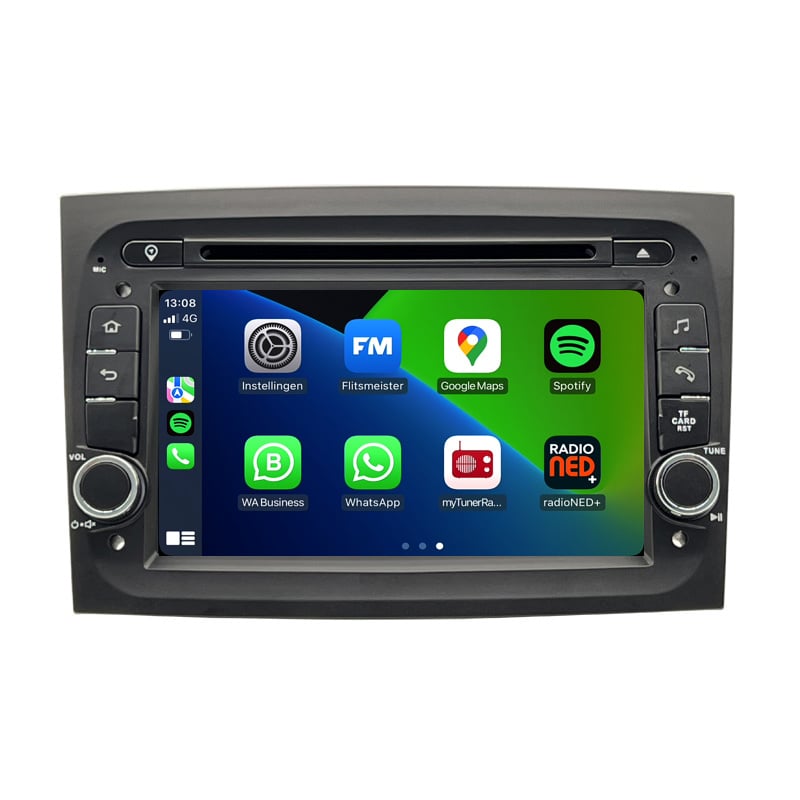 Fiat Doblo | CarPlay & Android Auto | autoradio | 2015 t/m 2019 | Android 13 | 4+64GB-1