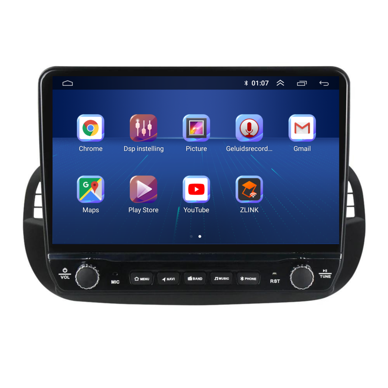 Fiat 500 Android Autoradio zwart | Elegant design | CarPlay-10