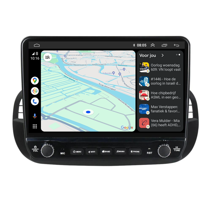 Fiat 500 Android Autoradio zwart | Elegant design | CarPlay-4