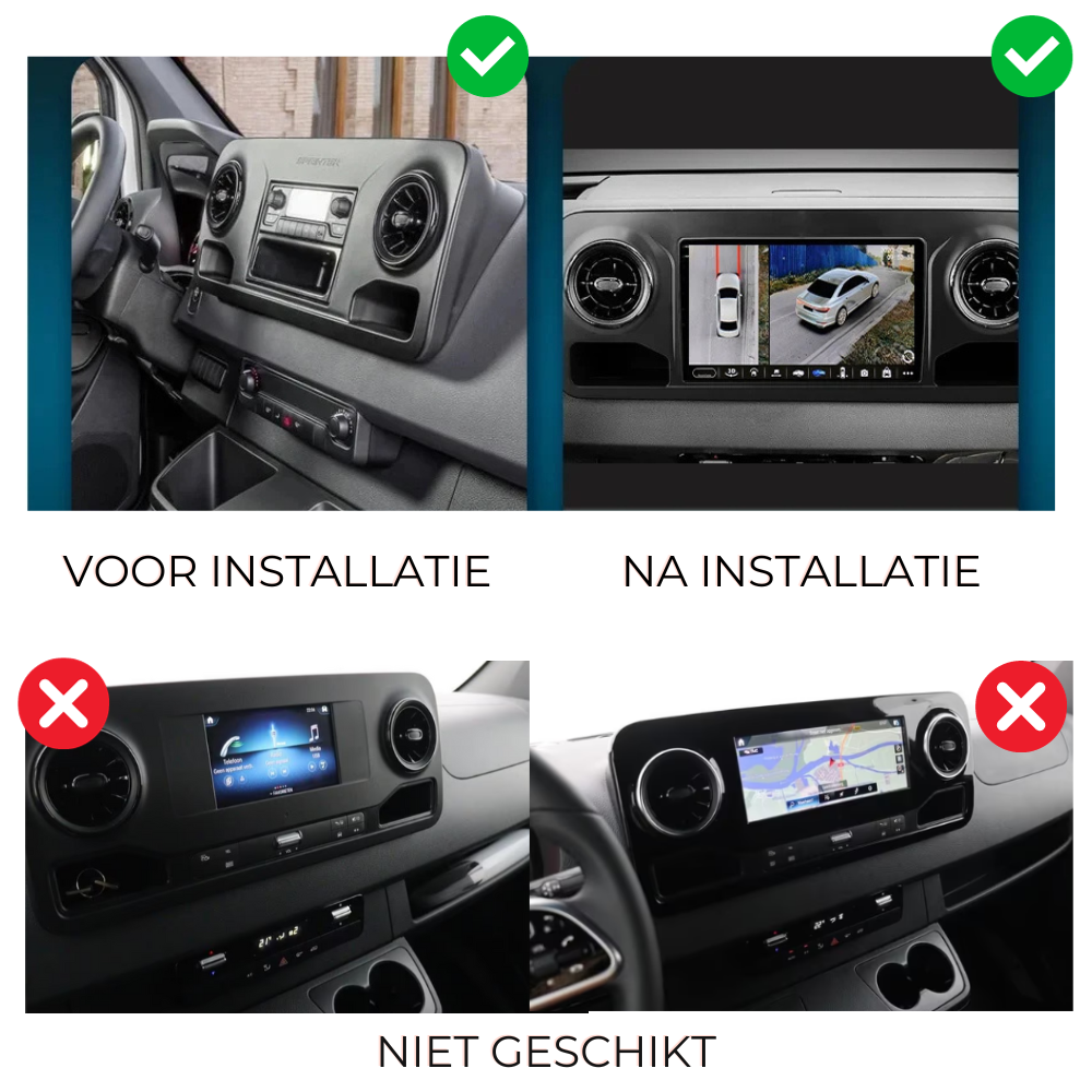 Mercedes Sprinter CarPlay & Android Auto autoradio | 2018 t/m 2023 | Android 15 | Davilon-4