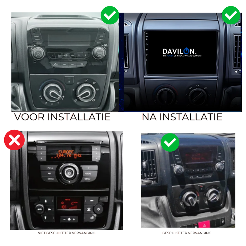 Fiat Ducato / Citroën Jumper / Peugeot Boxer CarPlay & Android Auto autoradio | 2006 t/m 2021 | Android 15 | Davilon-4