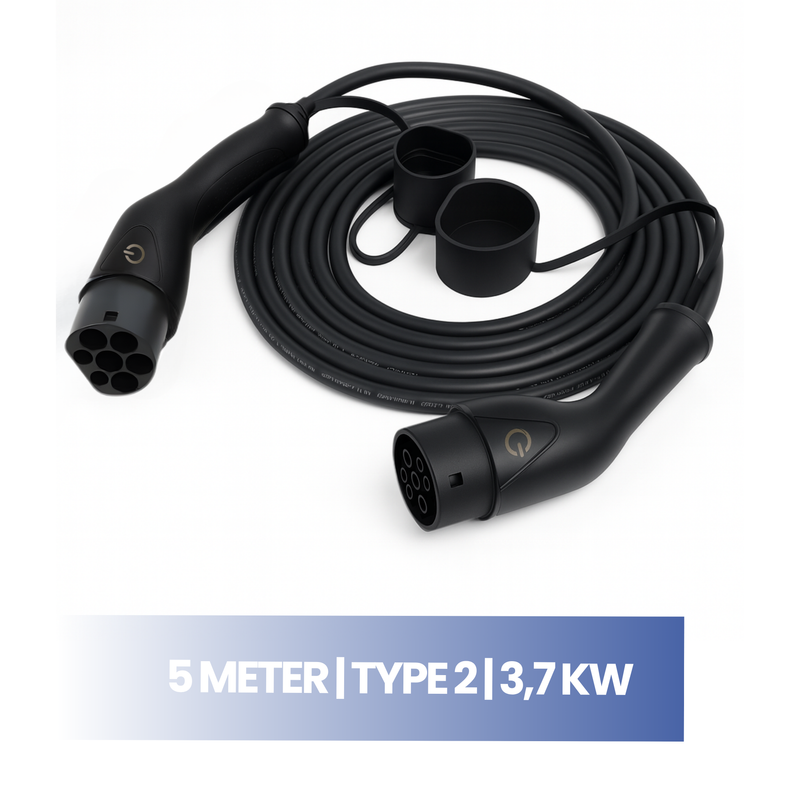 Type 2 laadkabel auto | EV laadkabel | 3,7 kW | 16A 1-fase | 5 meter | Laadpaal | waterdicht | met opbergtas-1