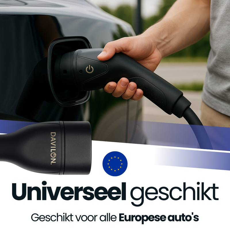 Type 2 laadkabel auto | laadkabel elektrische auto | 7,4 kW | 32A 1-fase | 10 meter | voor thuislader en sneller laden | waterdicht | met opbergtas-3