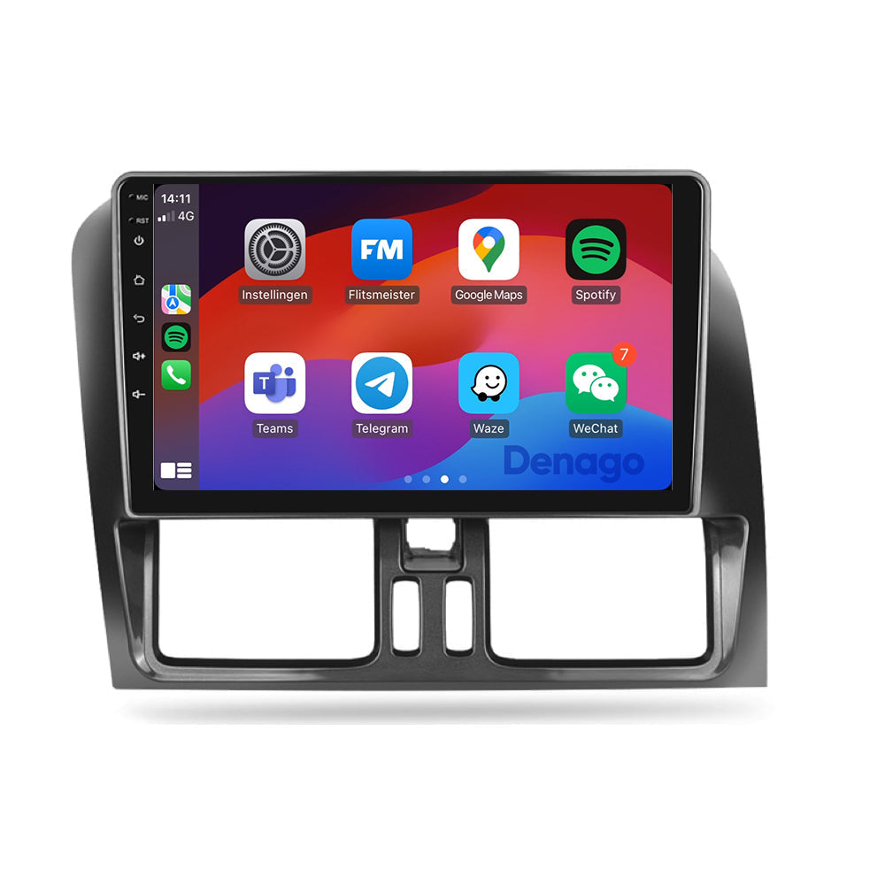 Volvo XC60 CarPlay autoradio | 2008 t/m 2018 | Denago DNG-A383 | 9 inch | Android 13 | Draadloos CarPlay & Android Auto